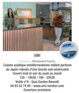 UMI Restaurant Fusion-Les Sablettes Menton